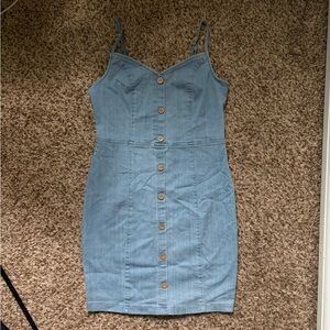 Denim Button-Down Dress